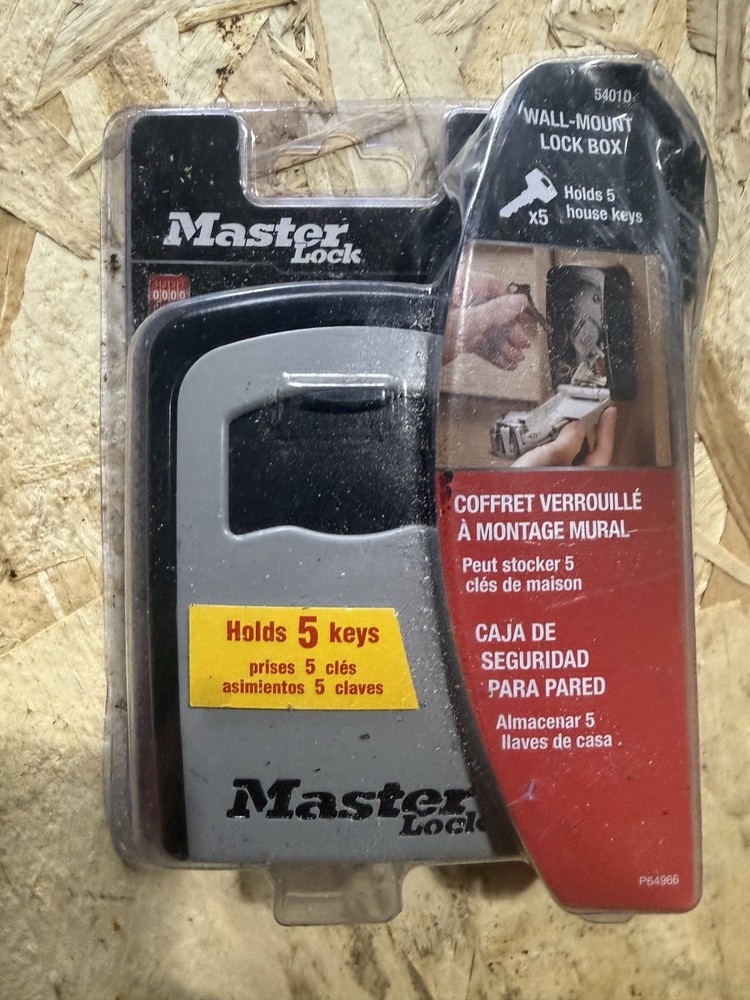 Master Lock Wall Mount Lock Box *Combination Dials* Holds 5 Keys - Model #5401D