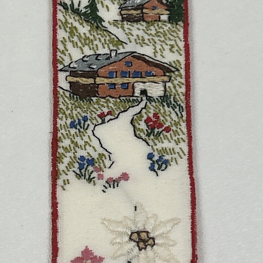 Handmade Needlepoint Bookmark - Switzerland