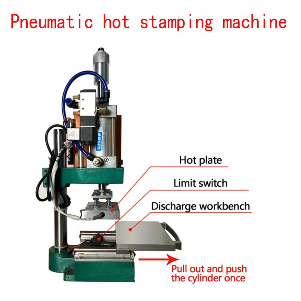 Automatic Pneumatic hot stamping machine paper roll branding machine 110V
