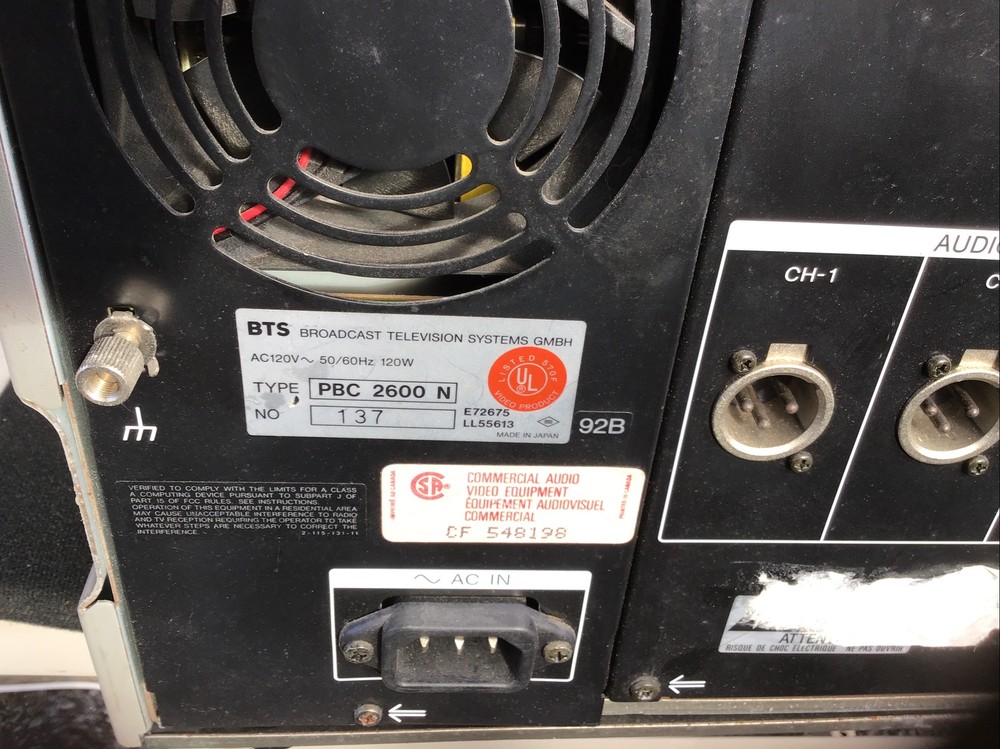 BTS Video Cassette Player PBC 2600