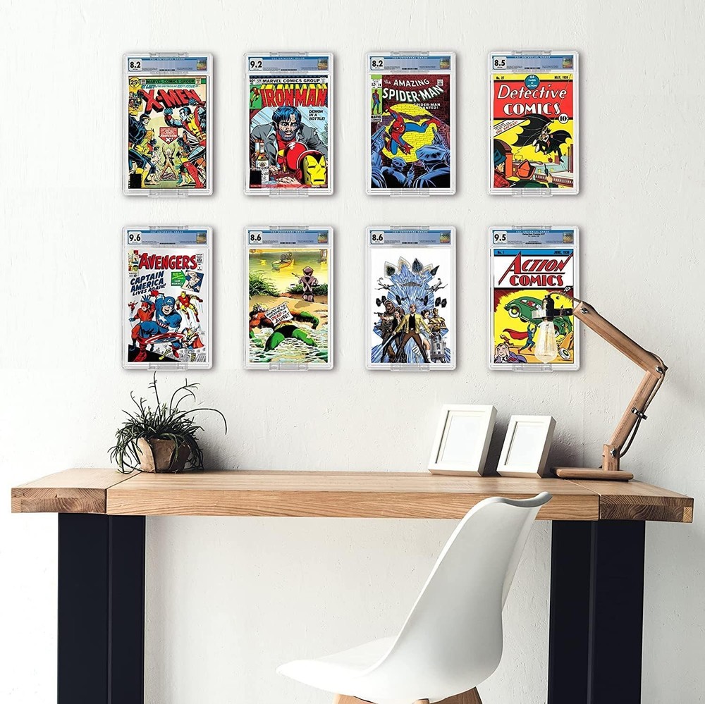 Comic Book Wall Display - 5 Pack Comic Book Display Shelf Slab Wall Mount Kit...