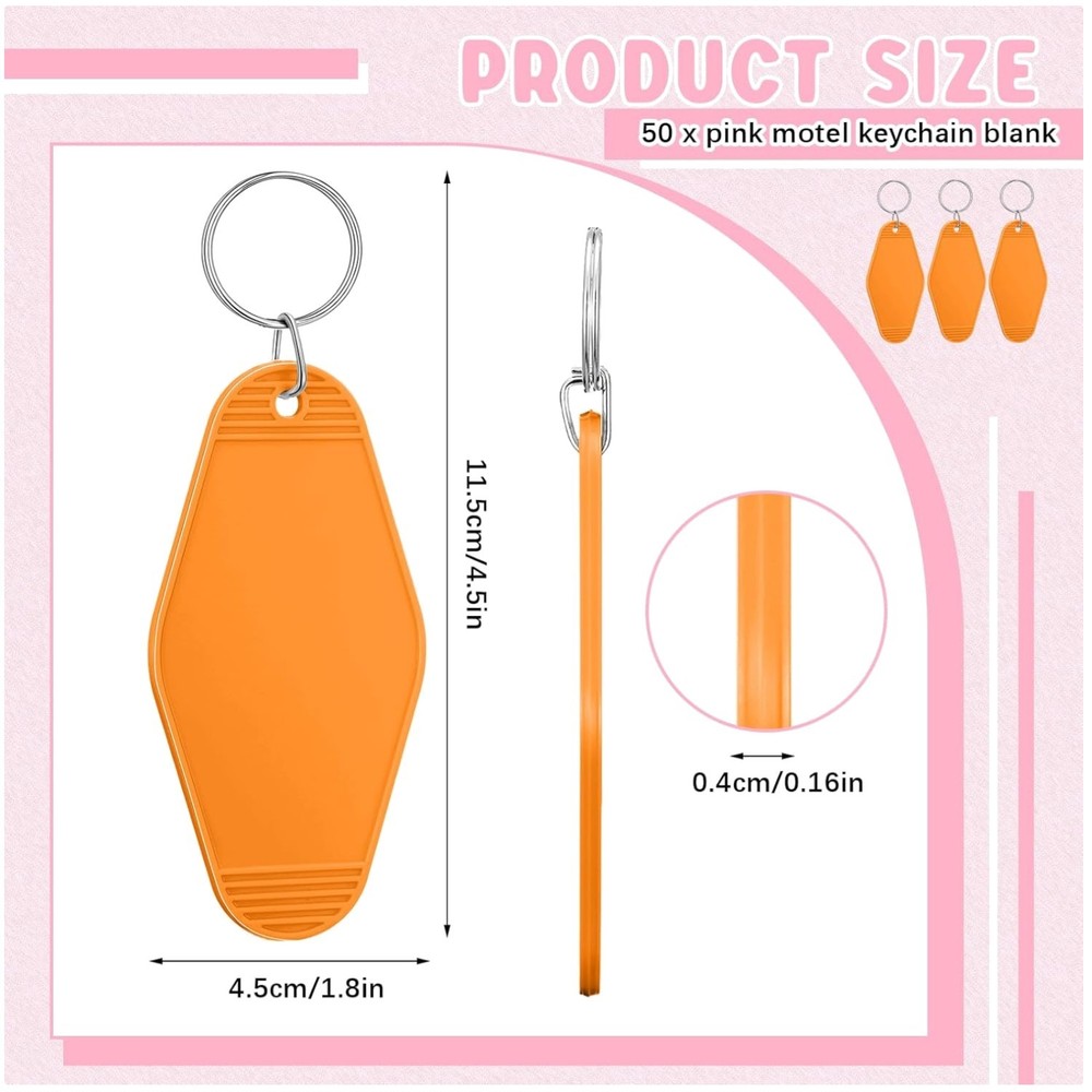 DIY Craft Key Tag Set - 100 Blank Keychains