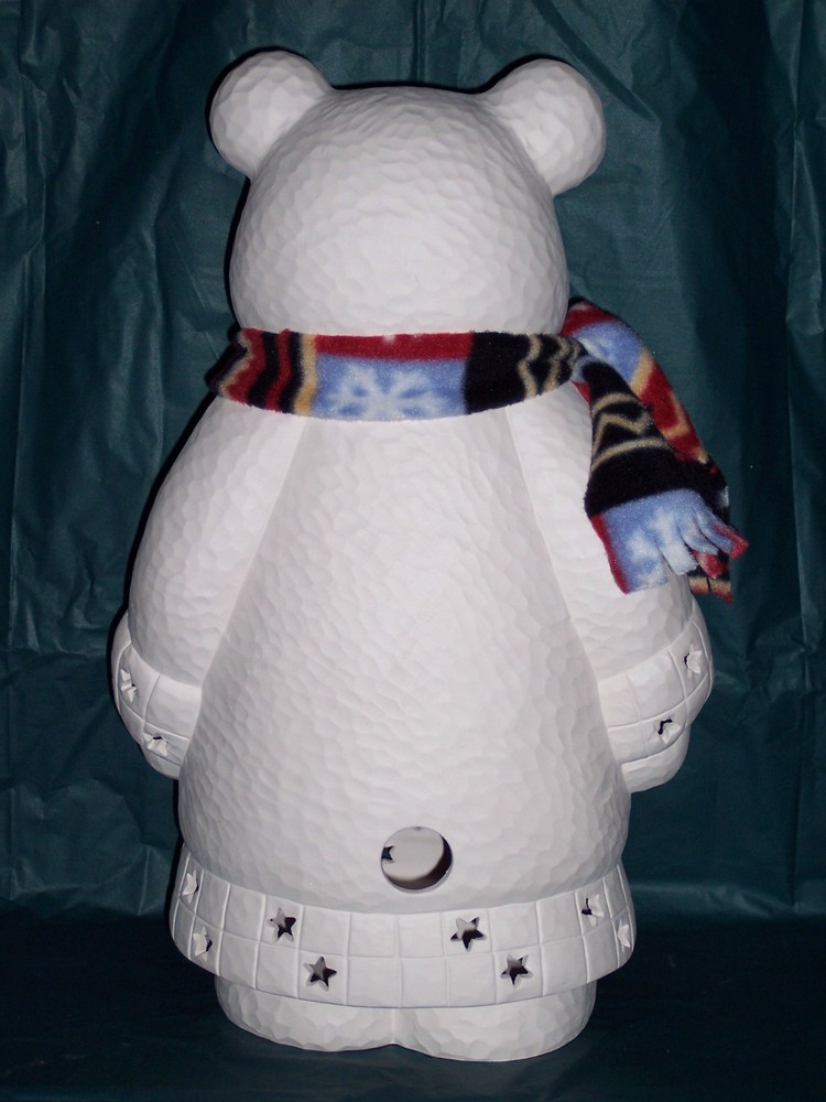 Ceramic Bisque~~ Ready to Paint ~~"Christmas Black Bear" with Light Kit