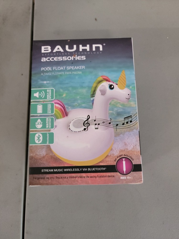 NEW Bauhn Bluetooth Inflatable Pool Float Speaker,  Unicorn
