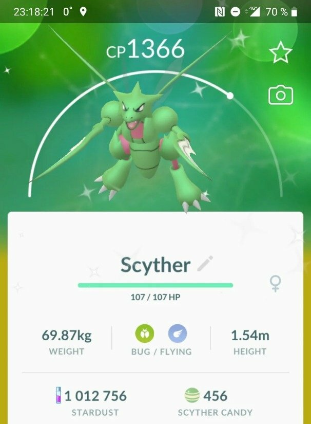SHINY ✨ SCYTHER!!! ✨ - PKMN GO!!! - NOT REGISTERED!
