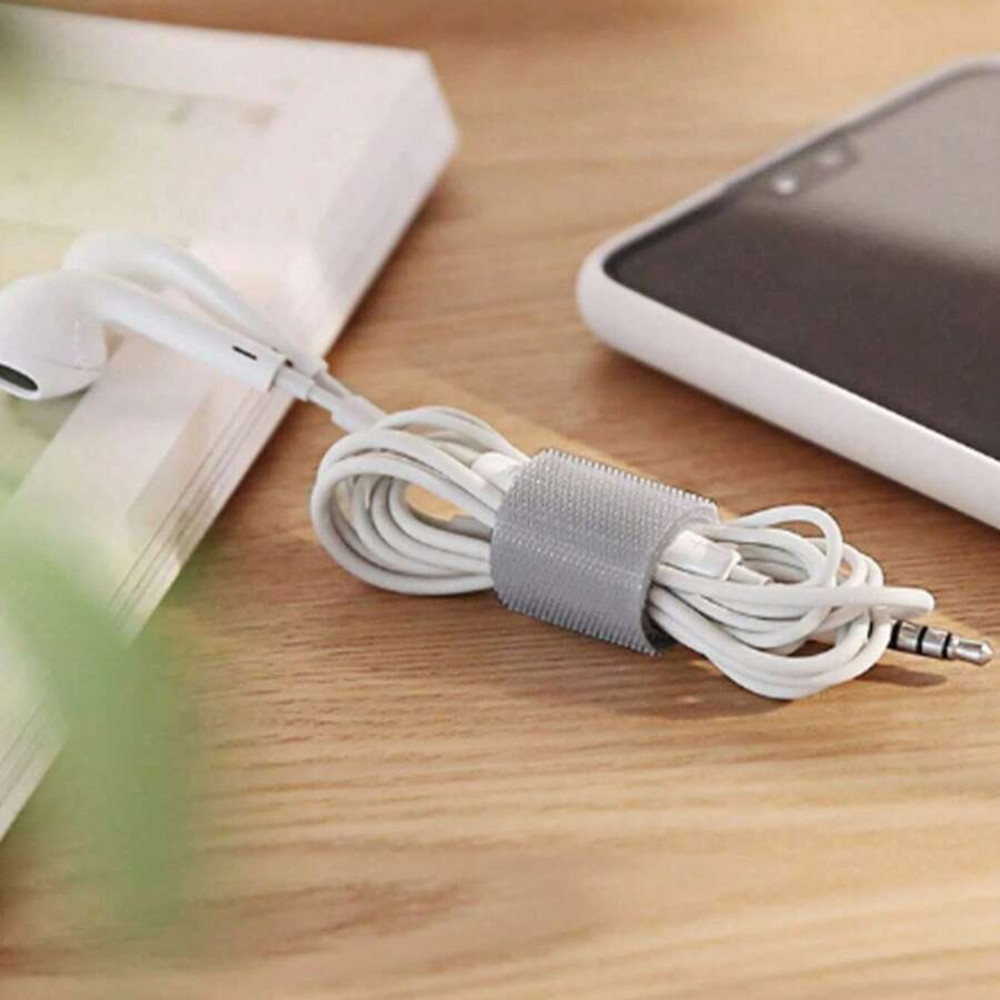 1m Hook & Loop Cable Tie Double-Sided Self Gripping Portabl Data Cable Organizer