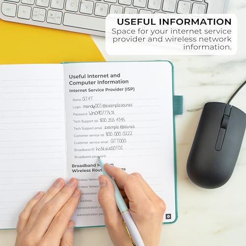 Password Book – Alphabetized Internet Address & Password Organizer – Computer