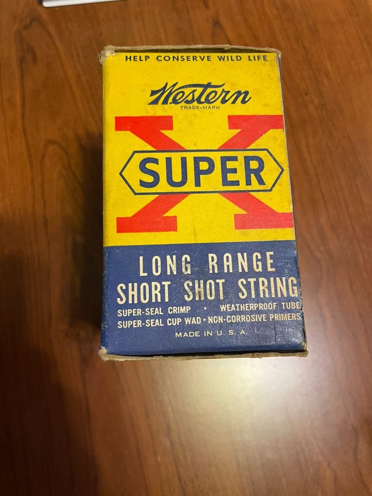 VTG Western Super X Short String 12 GA Shells Box EMPTY 5 Shot