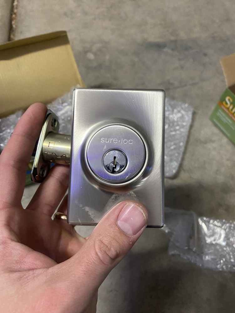 Sure Loc Deadbolt Square Polished Chrome