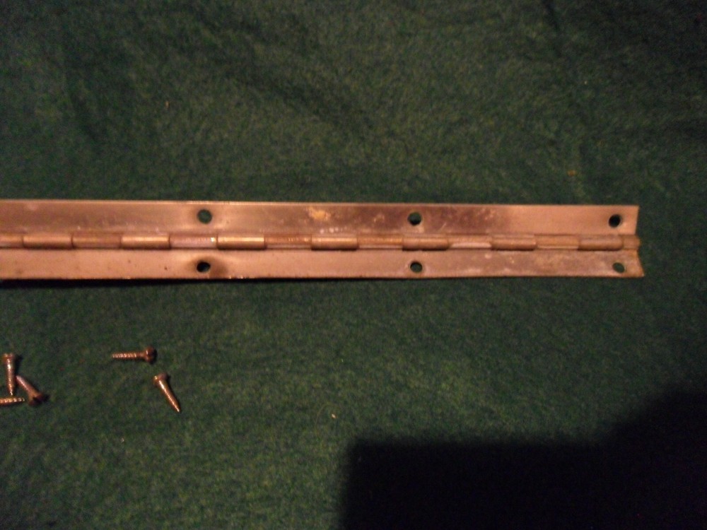 Antique Stradivara Phonograph Lid Hinge and Screws