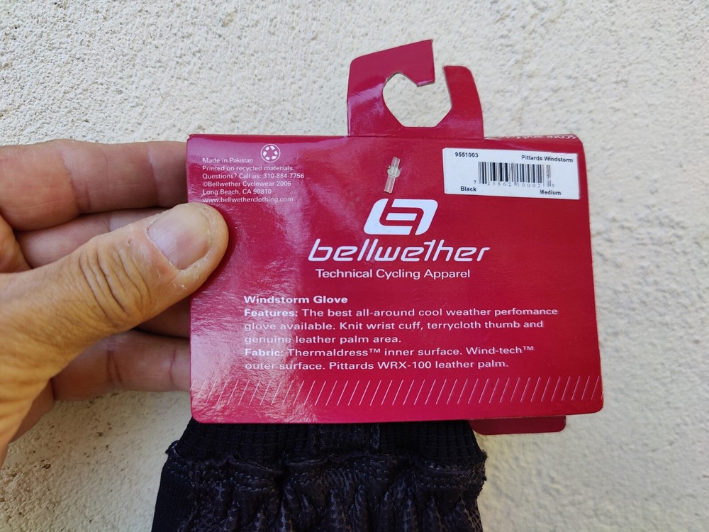 Bellwether Size Medium Cycling Gloves New Leather