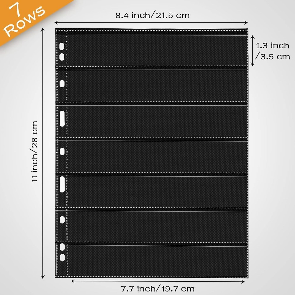 20 Sheets Stamp Pages Collector Stamp Collecting Album Binder Standard 9 Hole...