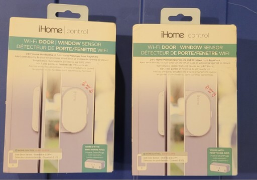 2 NEW iHome Control Wifi Door/Window Battery Powered Sensor White