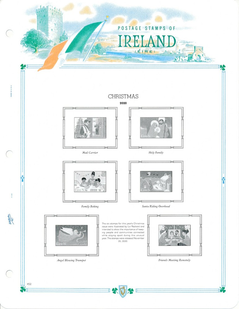 WHITE ACE 2020 Ireland Singles Simplified Stamp Album Supplement IRE-63