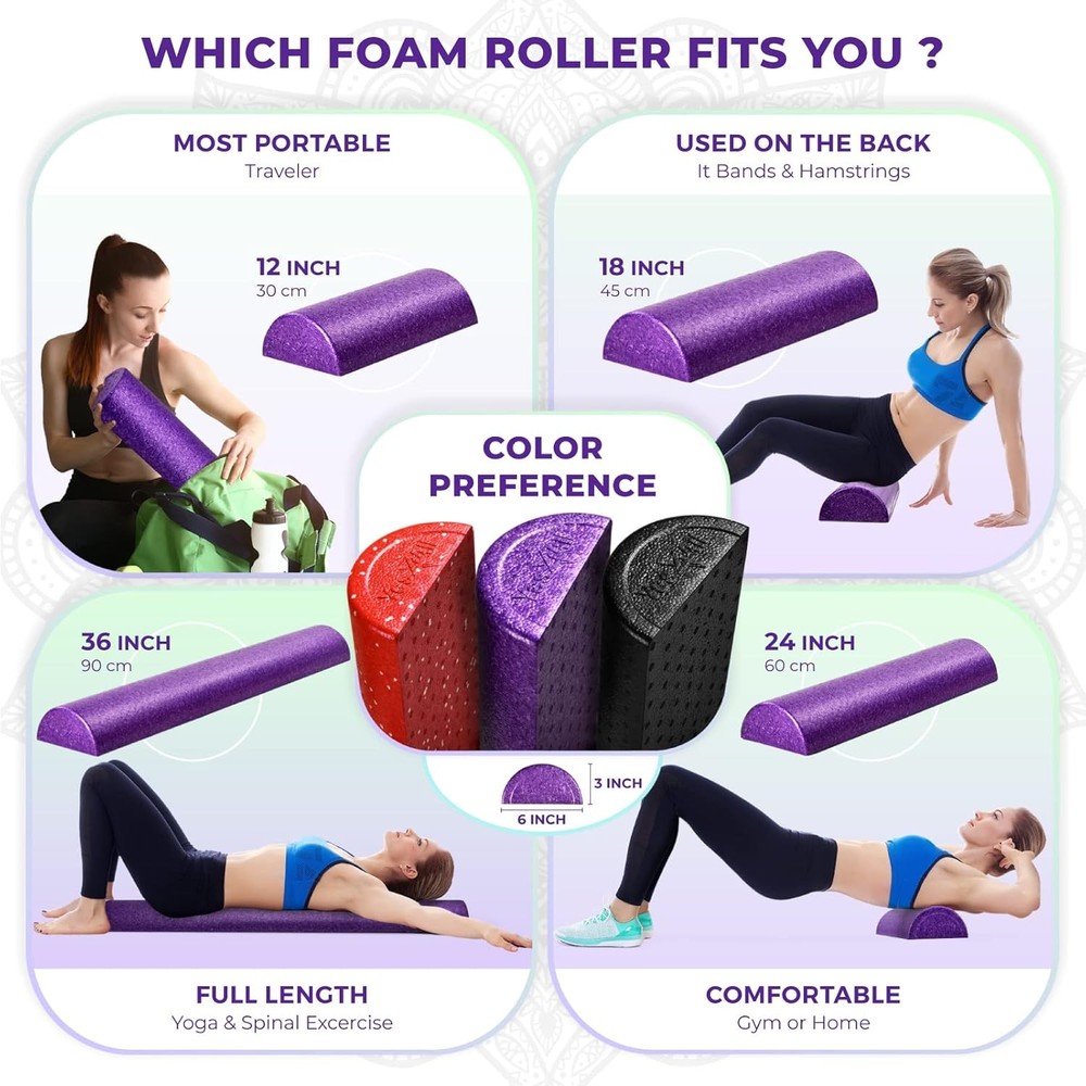 High-Density EPP Half Round Ba Roller Fo, Exercise Fo Roller