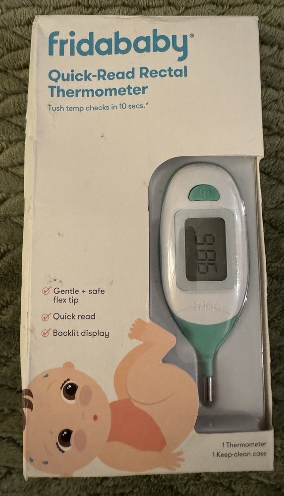 Fridababy Quick-Read Digital RECTAL Thermometer with Keep-Clean Case