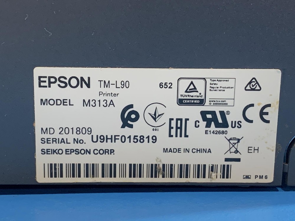 Epson M313A TM-L90 Thermal Printer (Model 652)