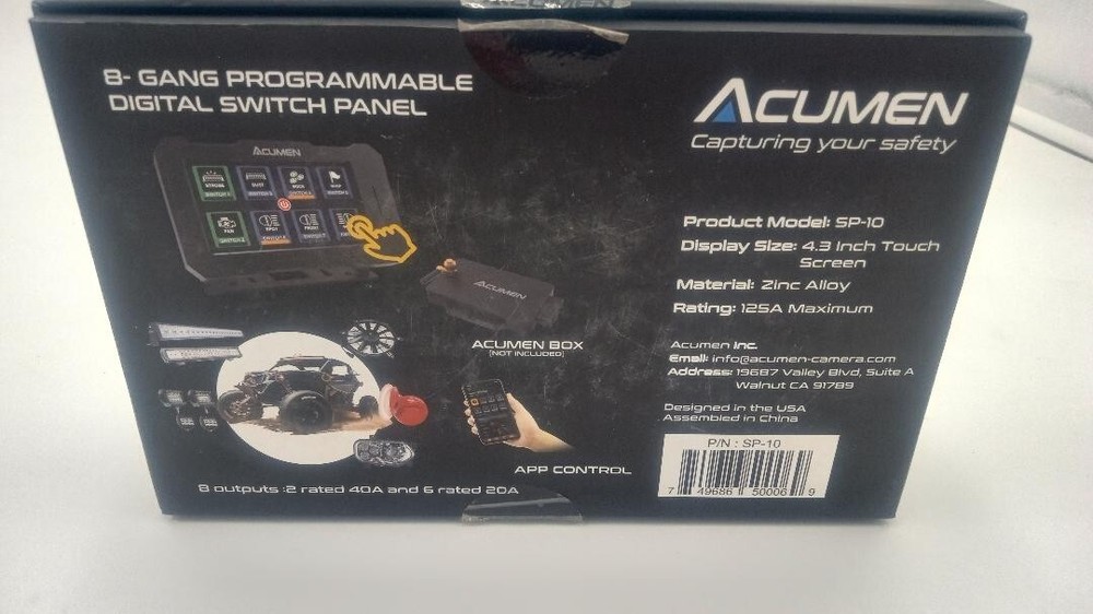 Acumen sp-10 8-gang programmable digital switch panel