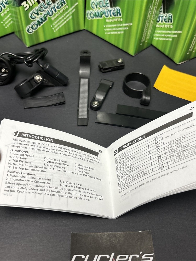 (10) Wired 12 Function Bike Cycling Computer Speedometer Tripmeter Odometer Time