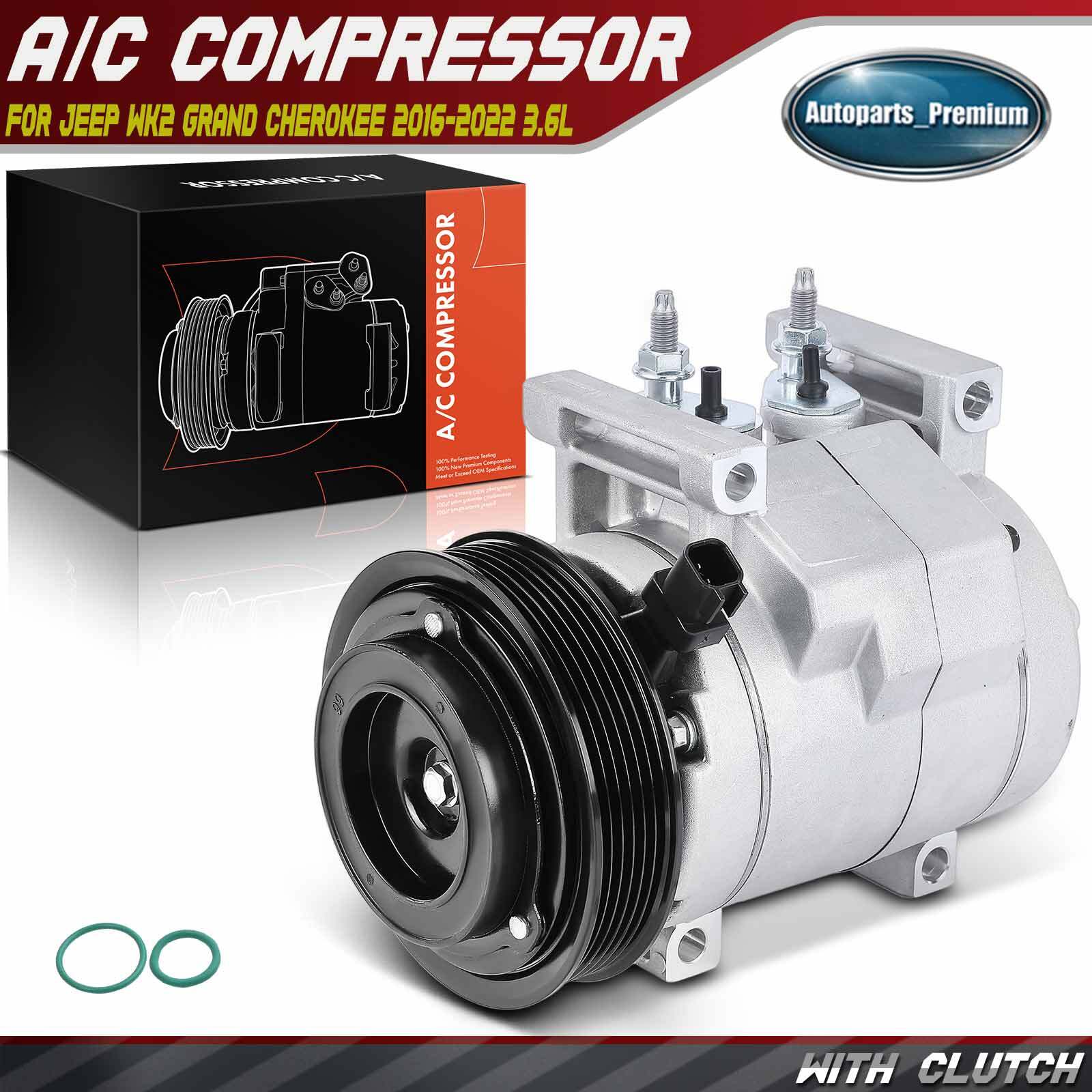 A/C Compressor w/ RS18 Style & 6-Groove Pulley for Jeep Grand Cherokee 2016-2022