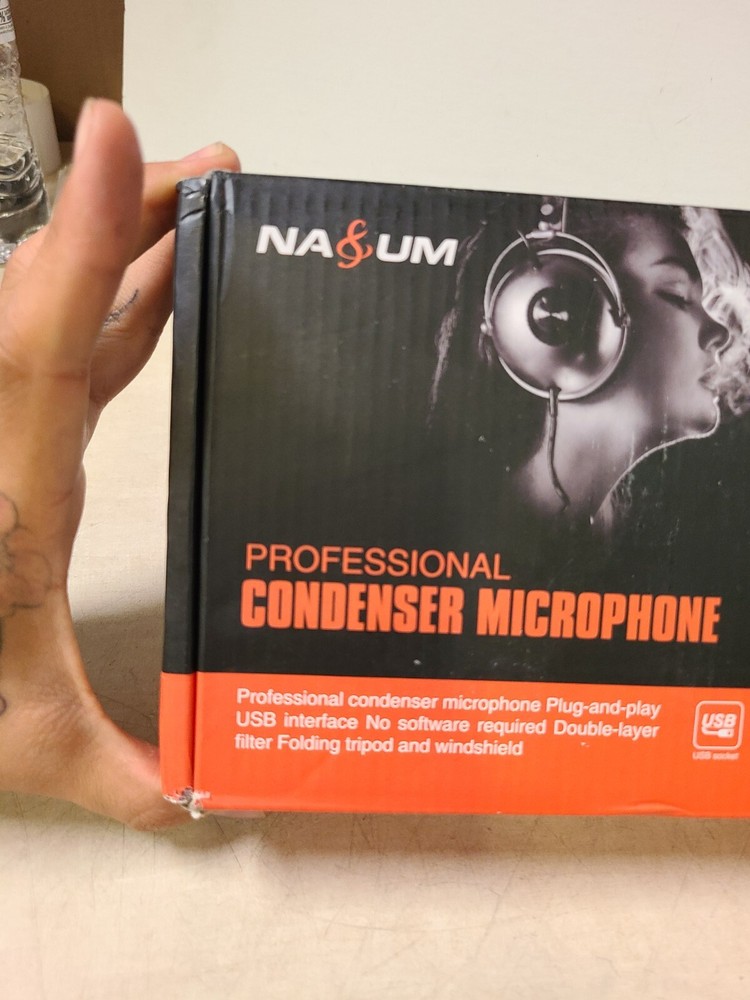 NASUM USB Computer Microphone, Enhanced Condenser USB Microphone AK 1