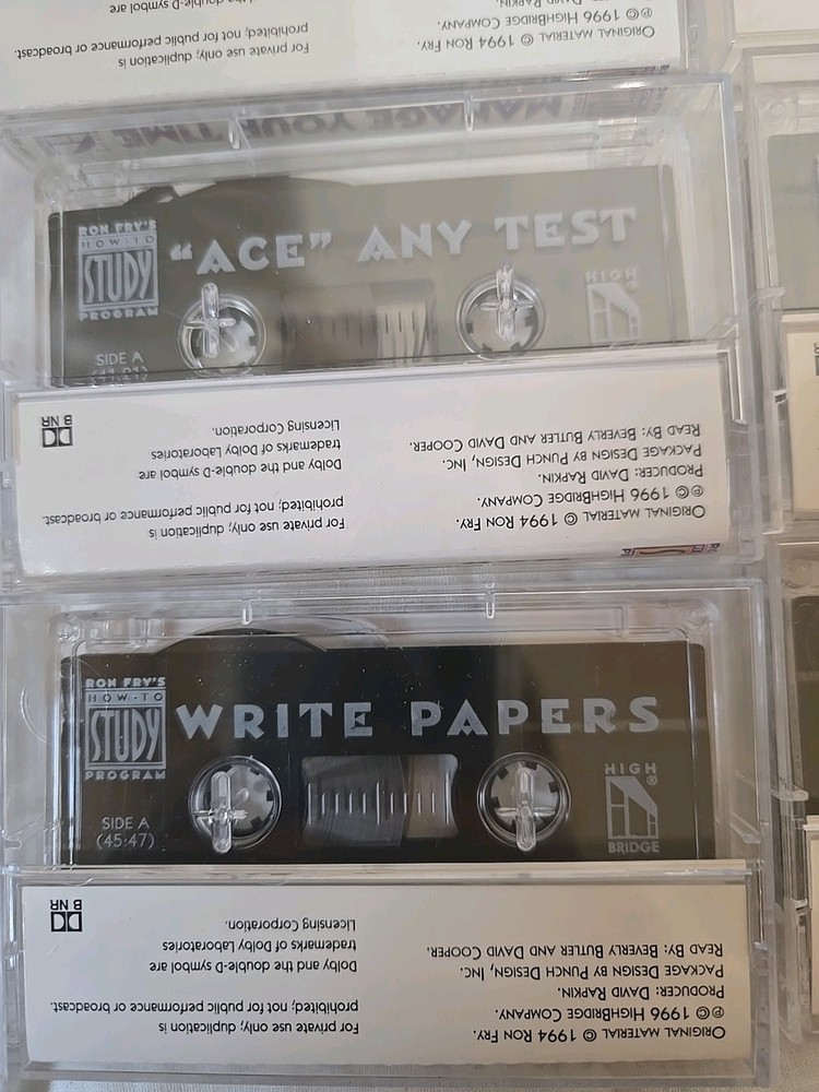 Ron Fry's How to Study Program 6- Audio Cassette Tapes Study Course
