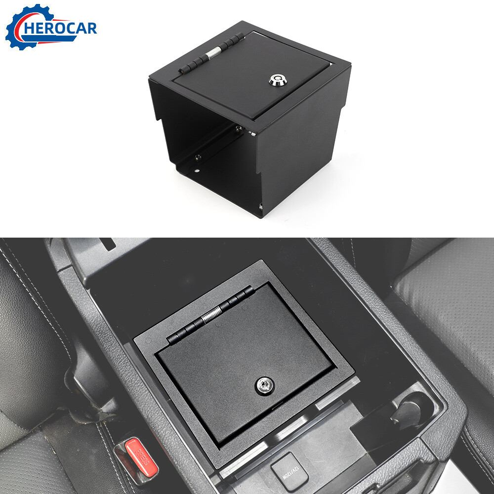 Locking Console Armrest Safe Box Security Organizer With Keys for 4Runner 2010+