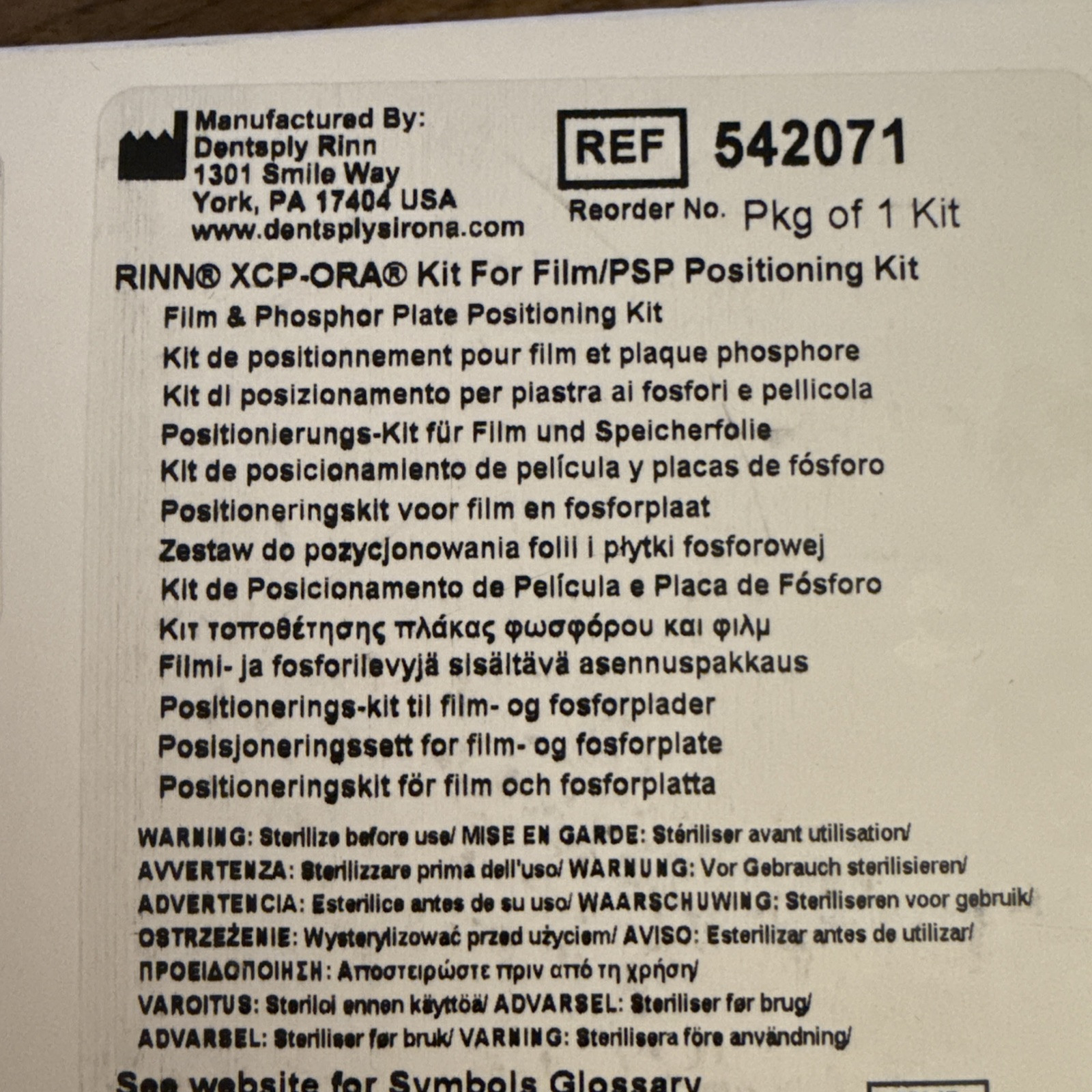 Dentsply Rinn XCP-ORA Kit Dental X-Ray Kit For Film PSP Plate Positioning Kit