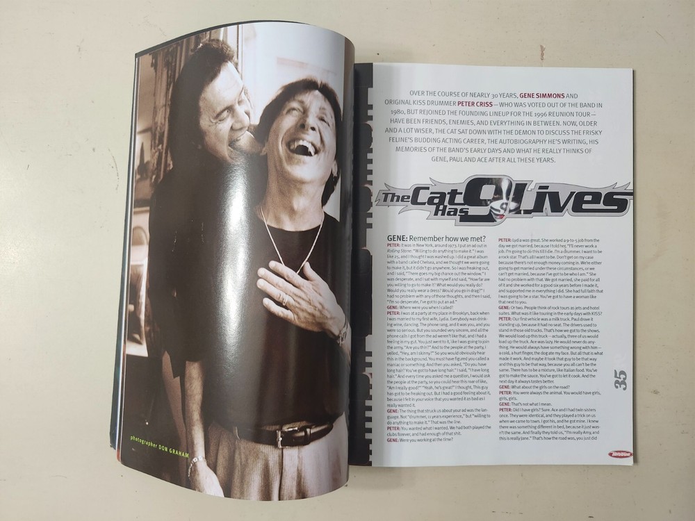 KISS First 2 Issues Gene Simmons Tongue Magazine Peter Criss Playboy Hefner VG