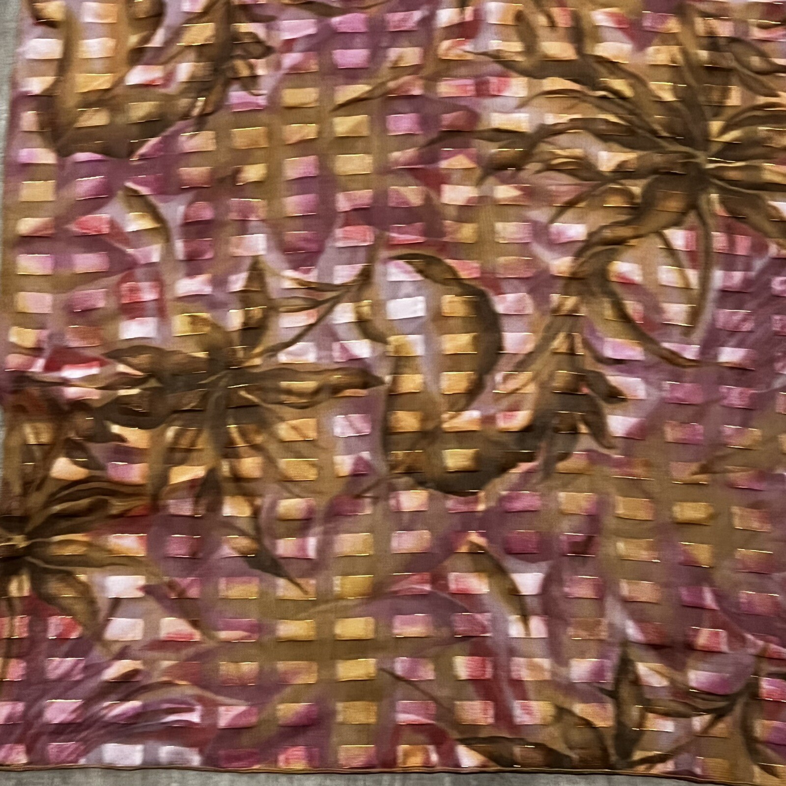 Palm Tree Print Scarf One Size Square Woven Tropical Casual VINTAGE