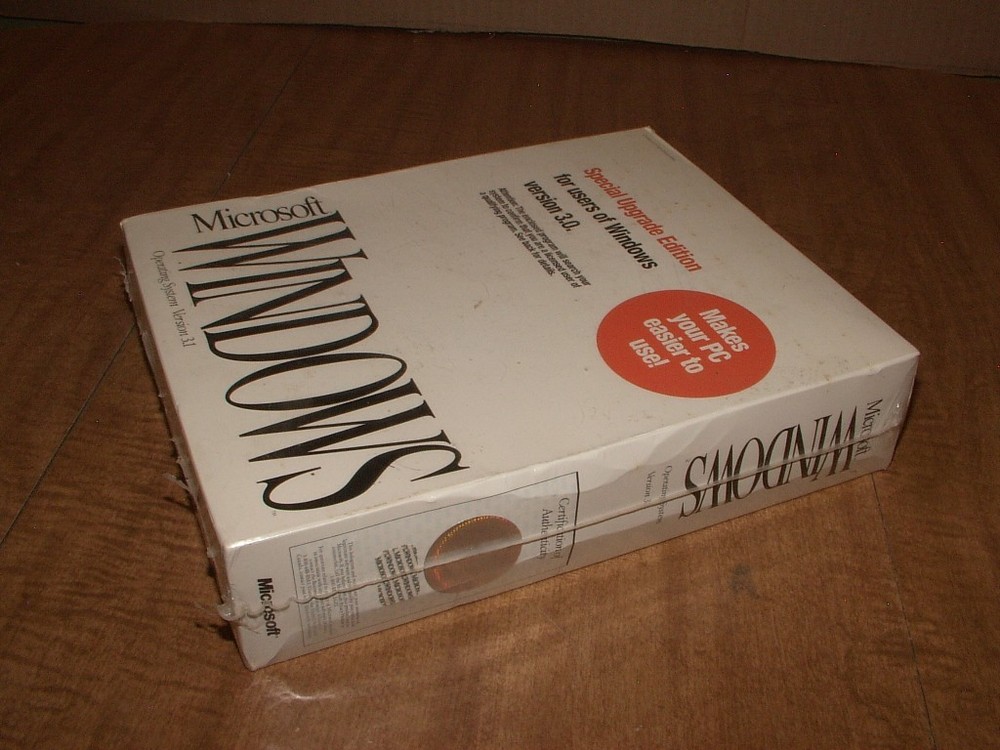 Windows 3.1 upgrade sealed package unused computer operating system microsoft OS