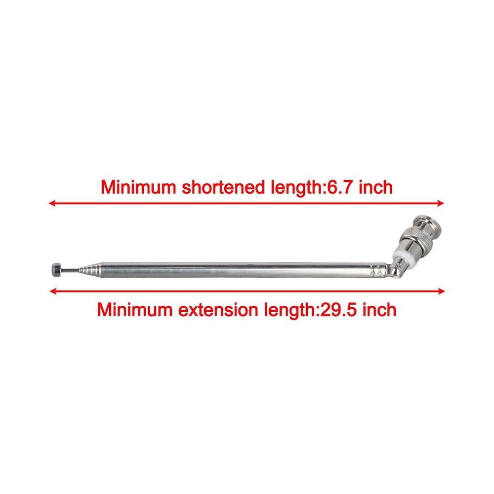 Efficient Retractable BNC Antenna 7 Sections Suitable for Radio Scanners