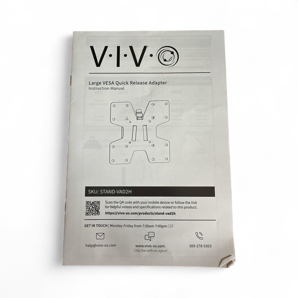 Large Adapter VESA Mount Quick Release Bracket Kit Stand Attachment and Wall ...