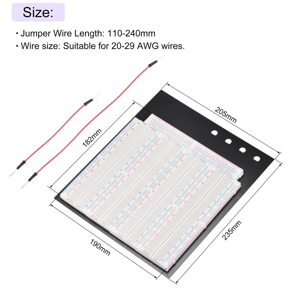 Breadboards Kit 3220 Point Solderless Breadboards for Proto Shield Testing 1 set