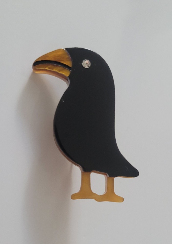 Acrylic bird brooch