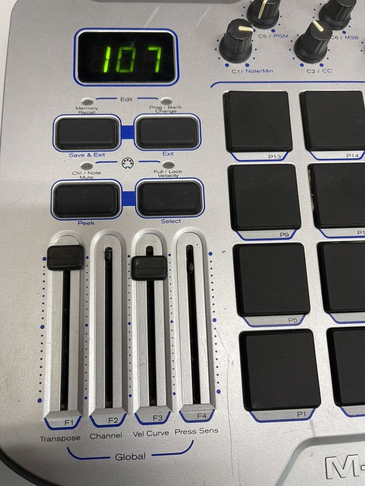 M-Audio Trigger Finger MIDI Controller with Pads -tested Working *Read - As Is*