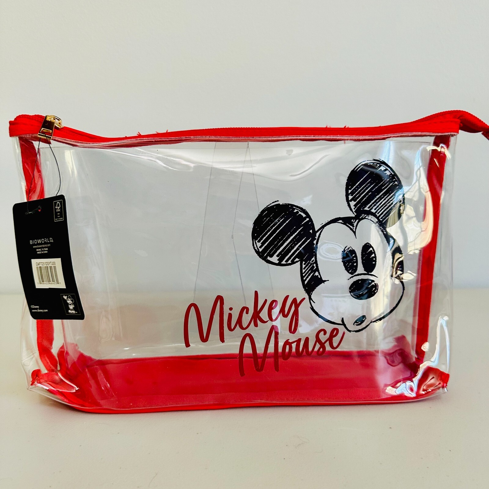 BIOWORLD MICKEY MOUSE 4-PIECE WRISTLET WALLET CARDHOLDER COSMETIC CASE GIFT SET