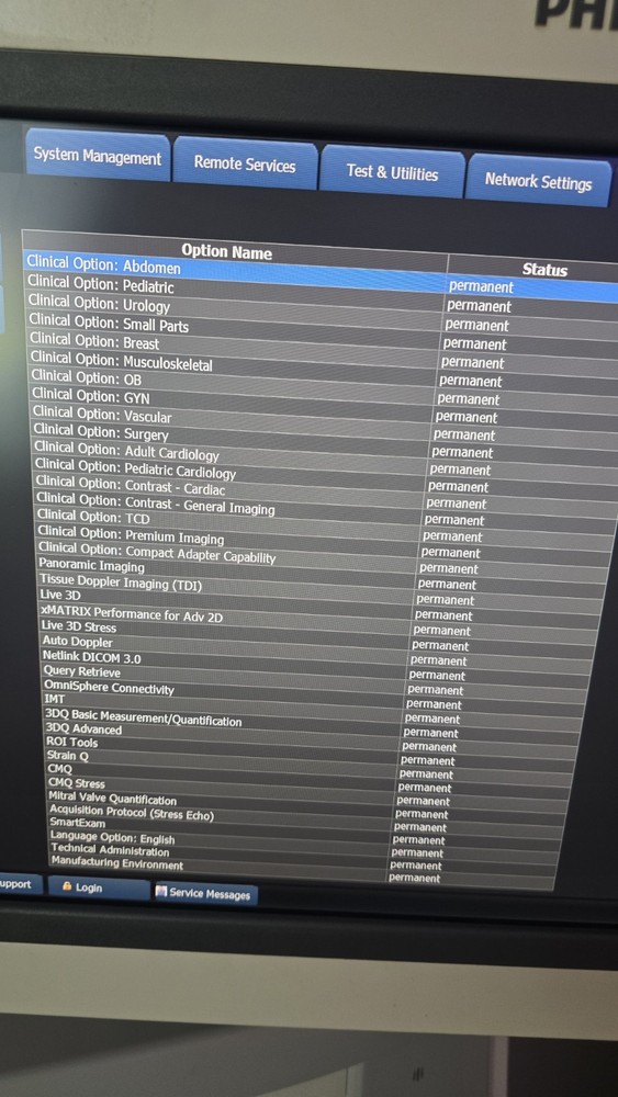 Philips iE33 Ultrasound Software Installation Service Support
