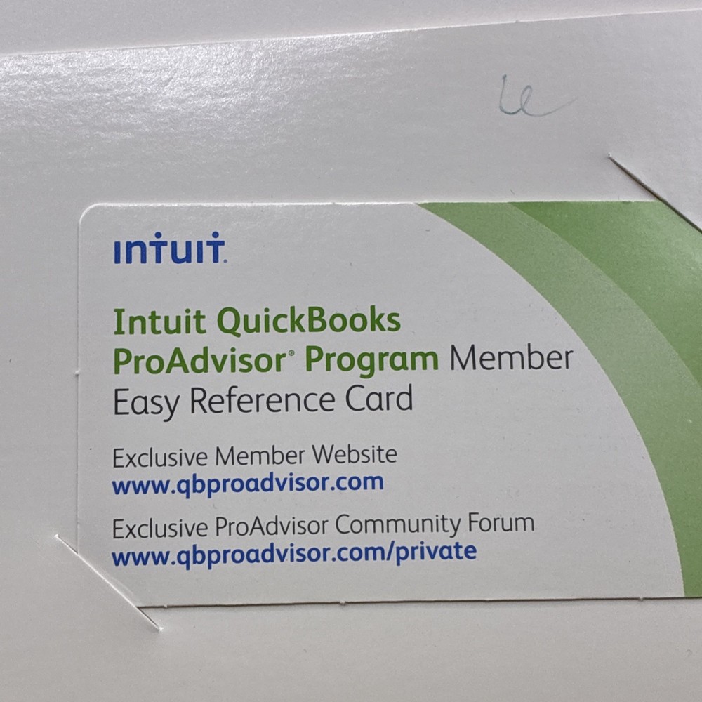 INTUIT QUICKBOOKS ProAdvisor Program 2011 Reinstallation. READ DESCRIPTION