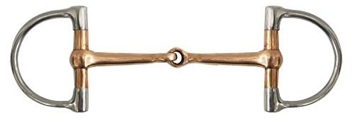 Showman 5" Copper Broken Snaffle D-Ring Bit