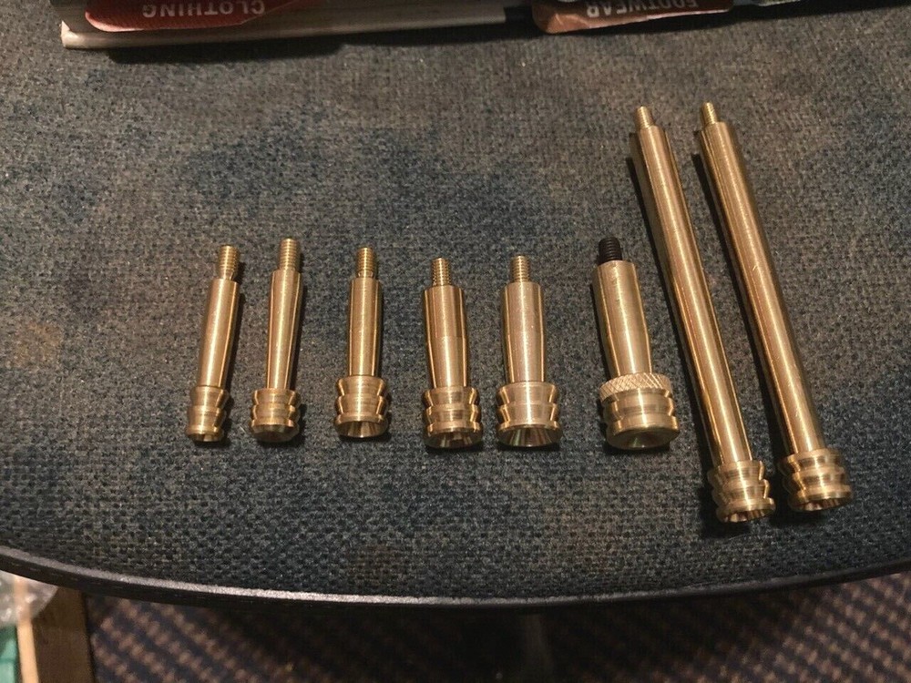 🦅 Muzzleloader Solid Brass Jags 58, 54, 50, 45 or 32 Calibers 10-32 Threads