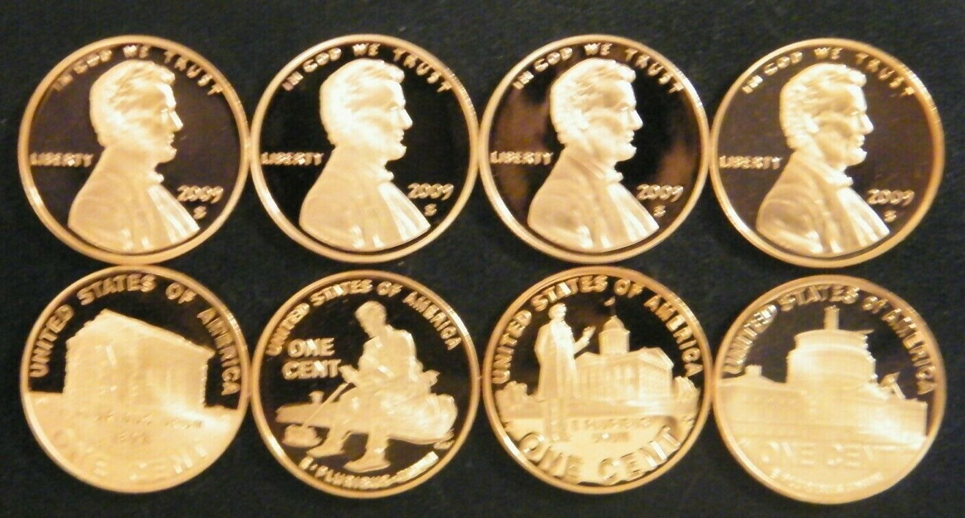 2009 S Lincoln Penny Set Gem Proof 4 coin Set from the Mint No box or COA