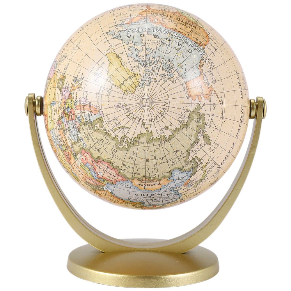 Retro Rotating World Globe Earth Antique Home  Desktop Decor2799