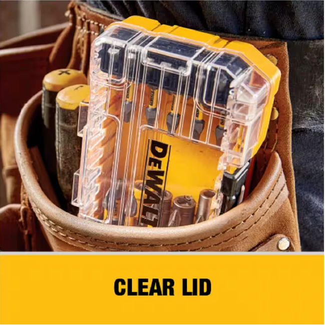 2 DEWALT Tough Case Drill Bit Tip Storage Organizer STACKABLE INTERLOCKING