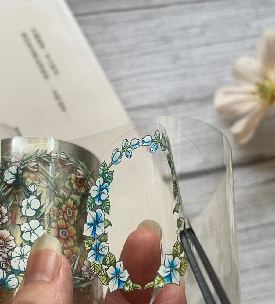 LadyF05 Summer Flowers-Cut Wreath PET Stickers SAMPLE LOOP