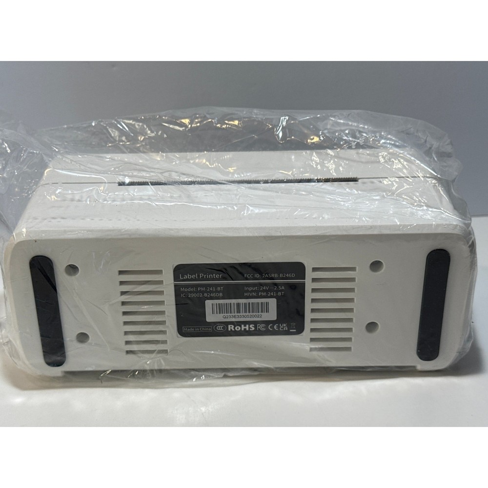 NEW! Logistics Bluetooth Label Printer- Black & White- Model PM-241-BT