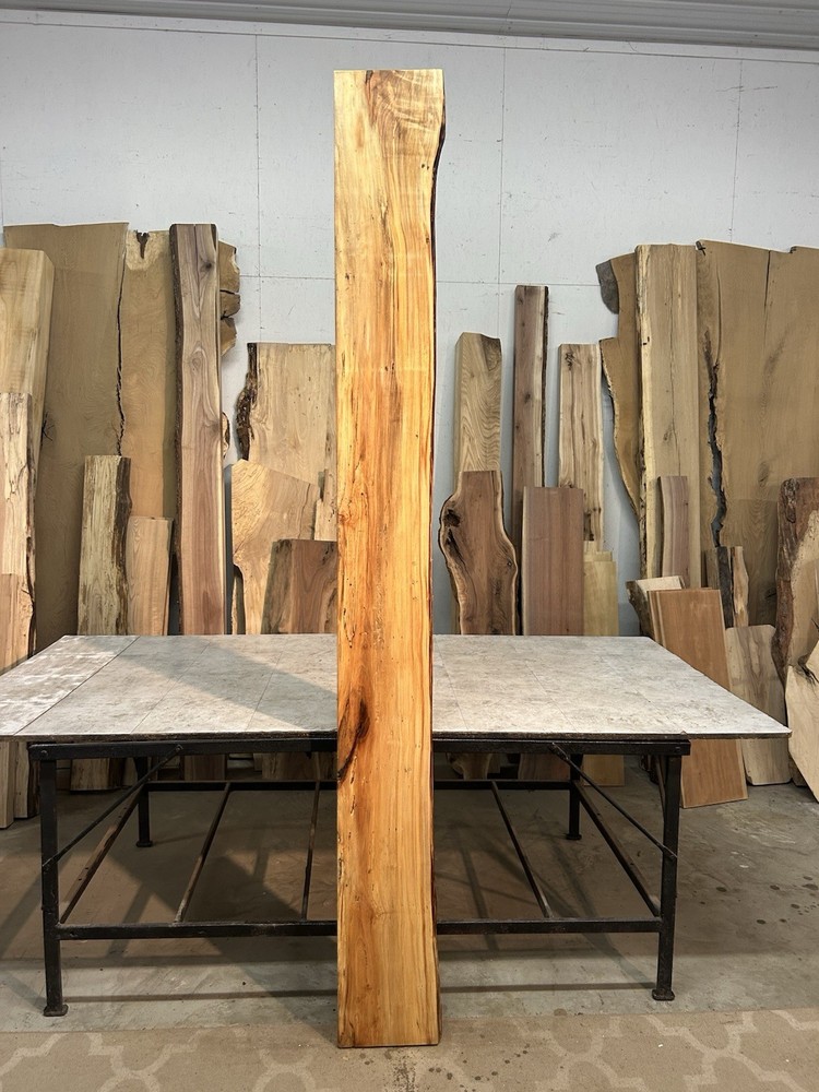 Figured Maple Mantel/Fireplace Mantel Beam/Solid Wood/Live Edge Maple Shelf