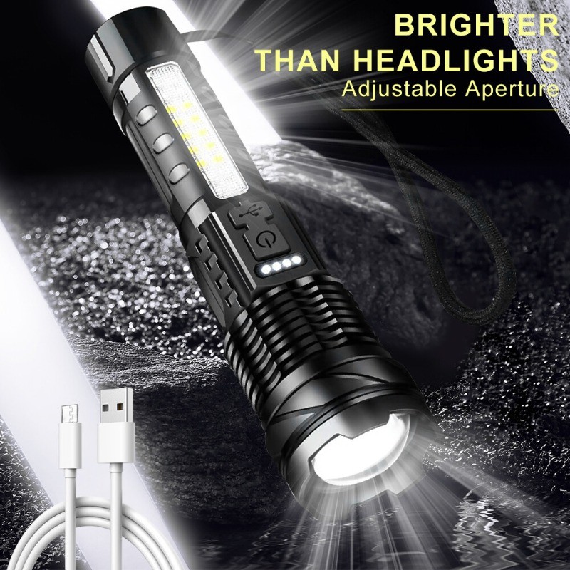 35000000 Lumen Super Bright LED Tactical Flashlight Rechargeable Work Light Lot