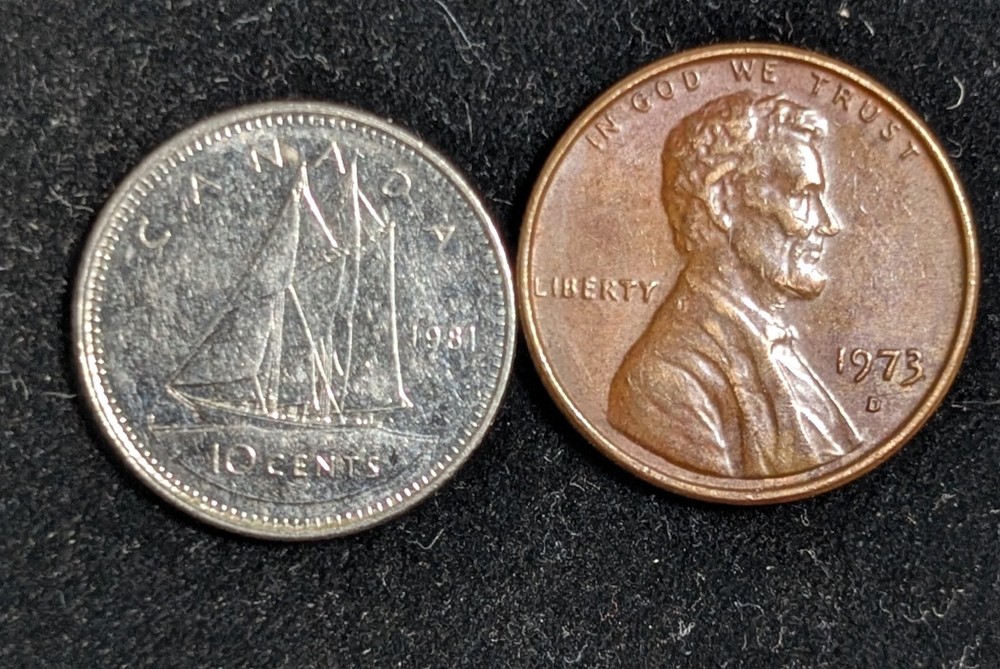 1981 Canada 10 Cents Circulated KM# 77.2