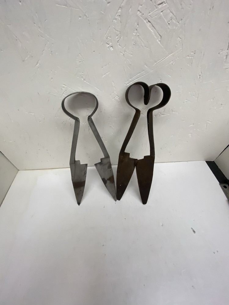 2 PAIR 12" SHEEP- WOOL SHEARS - USA - MARKED -